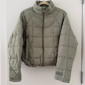 Halfdays Nellie lightweight packable puffer Jacket in Sage